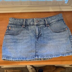 Garage Light Blue Denim Mini Skort